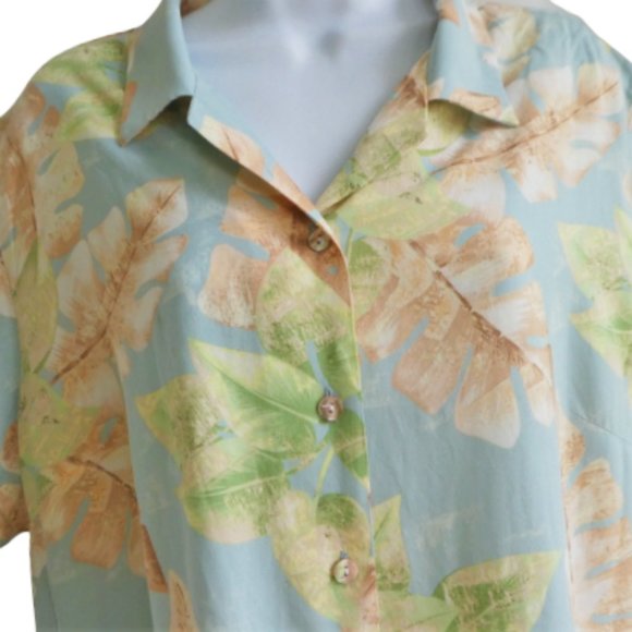 Vintage Nani Hawaii Tori Richard Tropical Blouse Mother of Pearl Buttons XL - Picture 5 of 7
